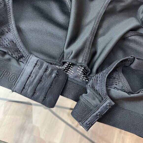 Glamorise Women's No-Sweat Mesh Wire-Free Sports Bra Black Size 36DD NWOT - Picture 9 of 9